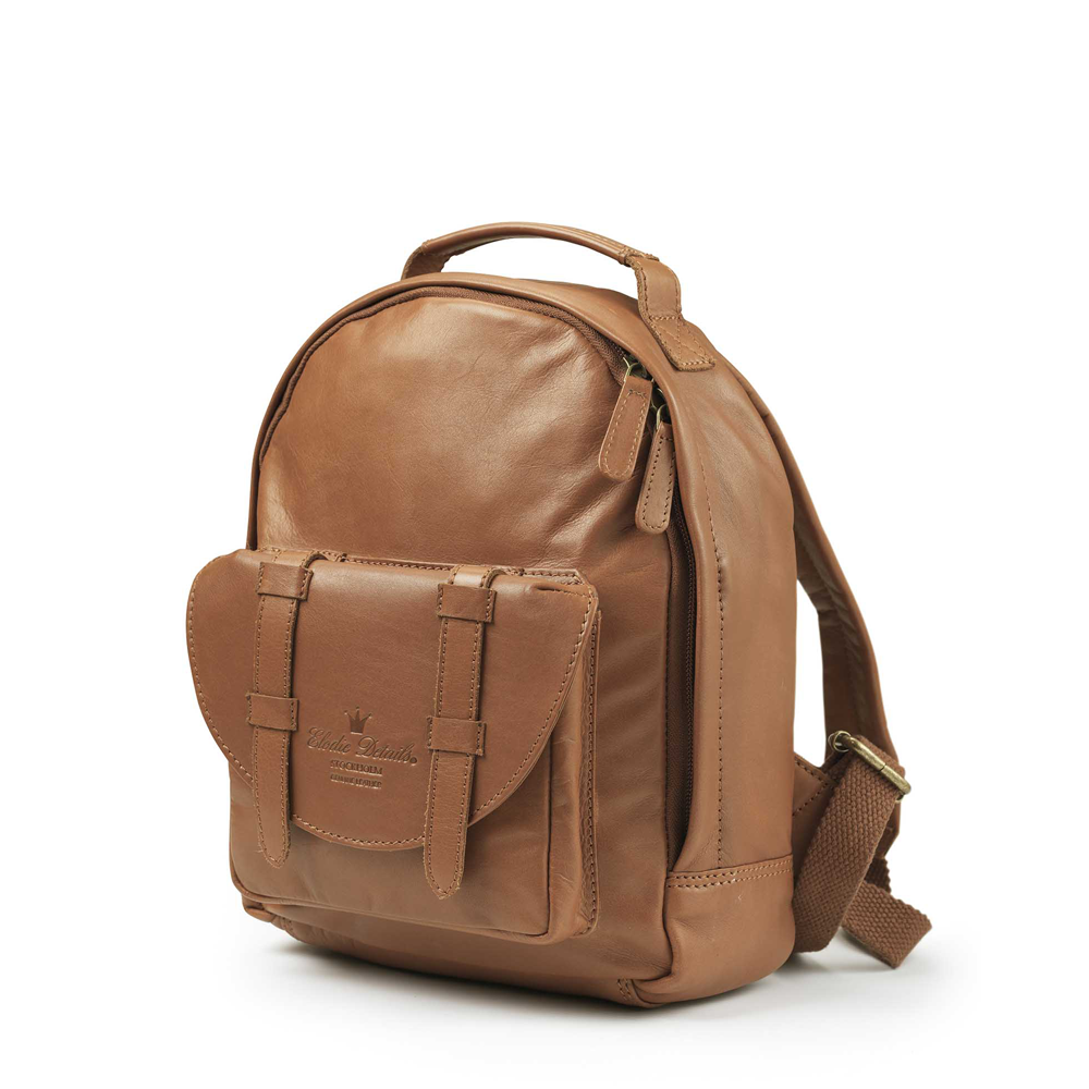 Gemakkelijk Zegenen lila Rugzak Backpack MINI - Chestnut Leather | Elodie